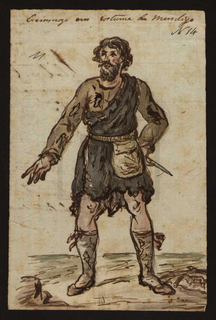 Arquivo Nacional da Torre do Tombo, Criminoso em costume de mendigo (19th C.)