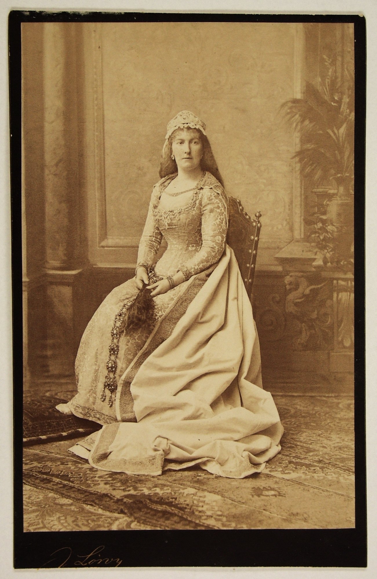  National Archives of Hungary, Festetics family archives, Princess Lujza Maria of Belgium, as Elsa in Lohengrin, 1885